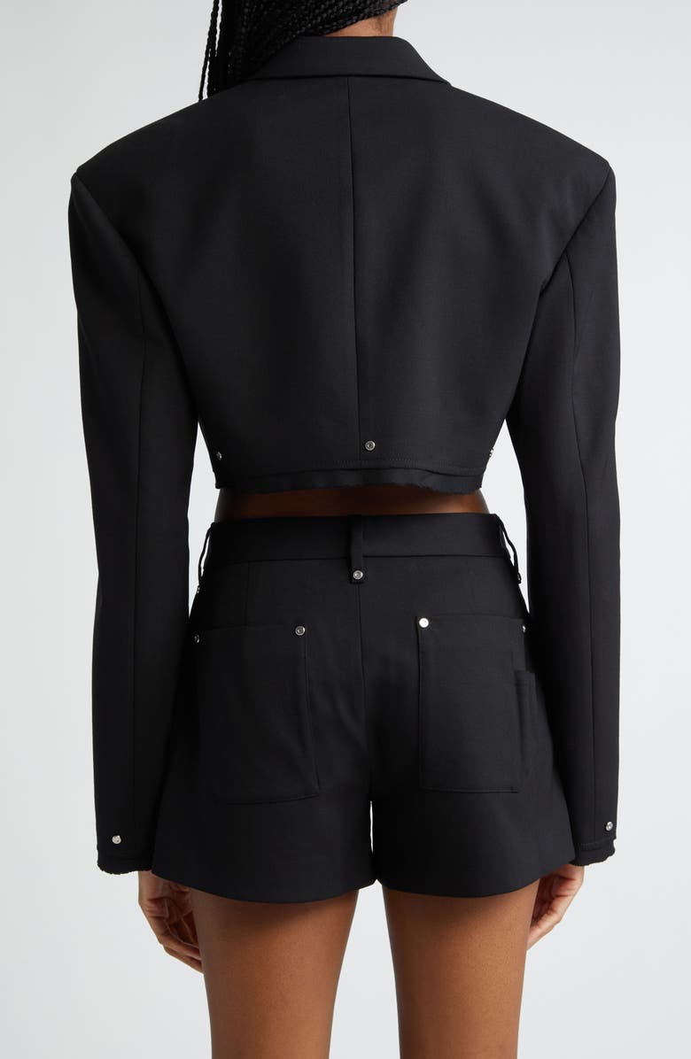 Dion Lee Oversize Double Breasted Stretch Wool Crop Blazer, Alternate, color, 