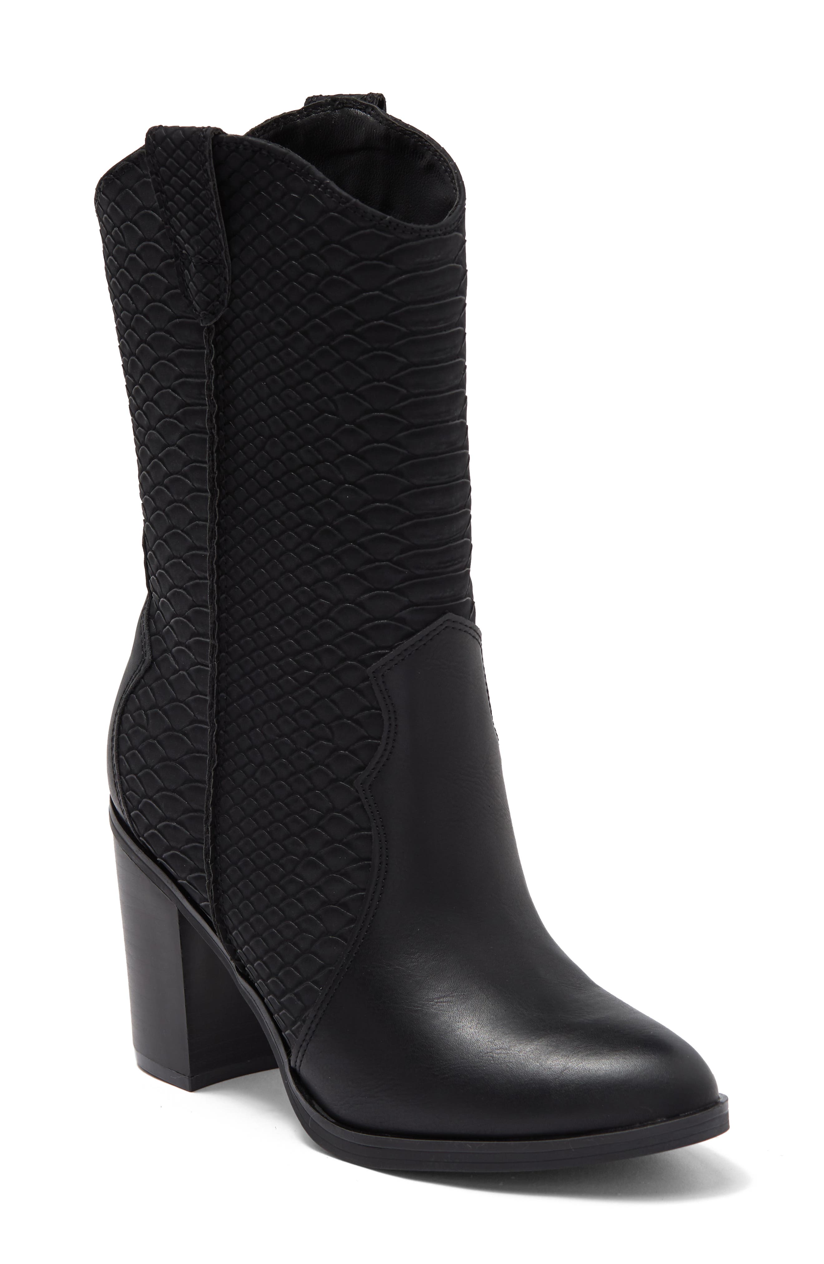 MIA Cindy Embossed Western Cowboy Boot, Main, color, 