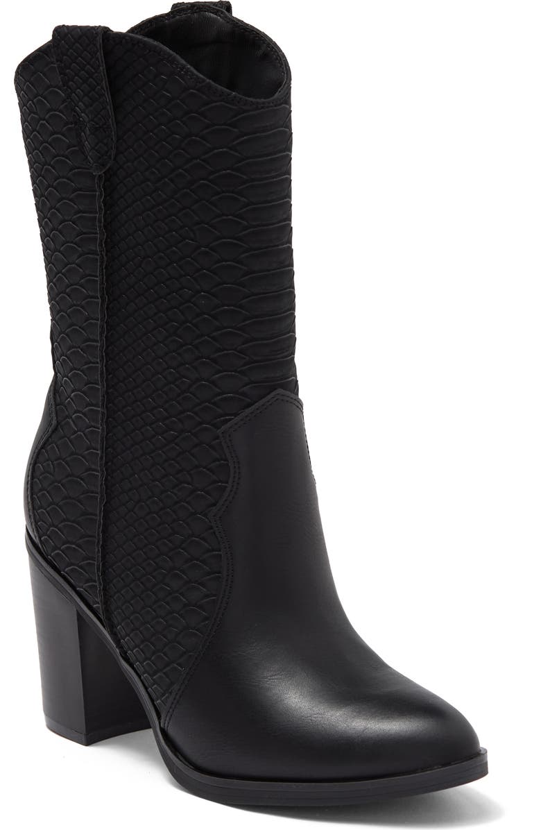 MIA Cindy Embossed Western Cowboy Boot, Main, color,