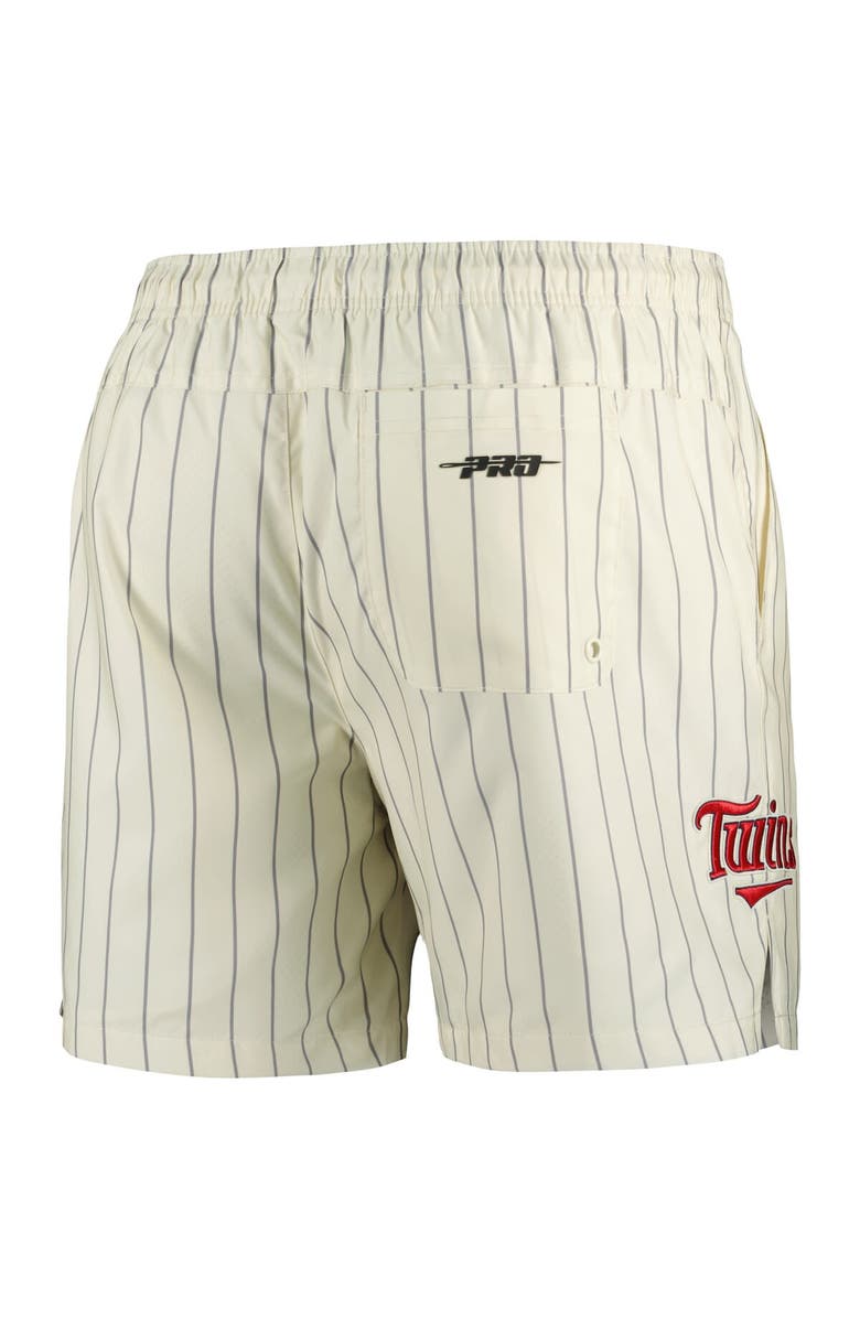 PRO STANDARD Men's Pro Standard Cream Minnesota Twins Pinstripe Retro Classic Woven Shorts, Alternate, color, Cream