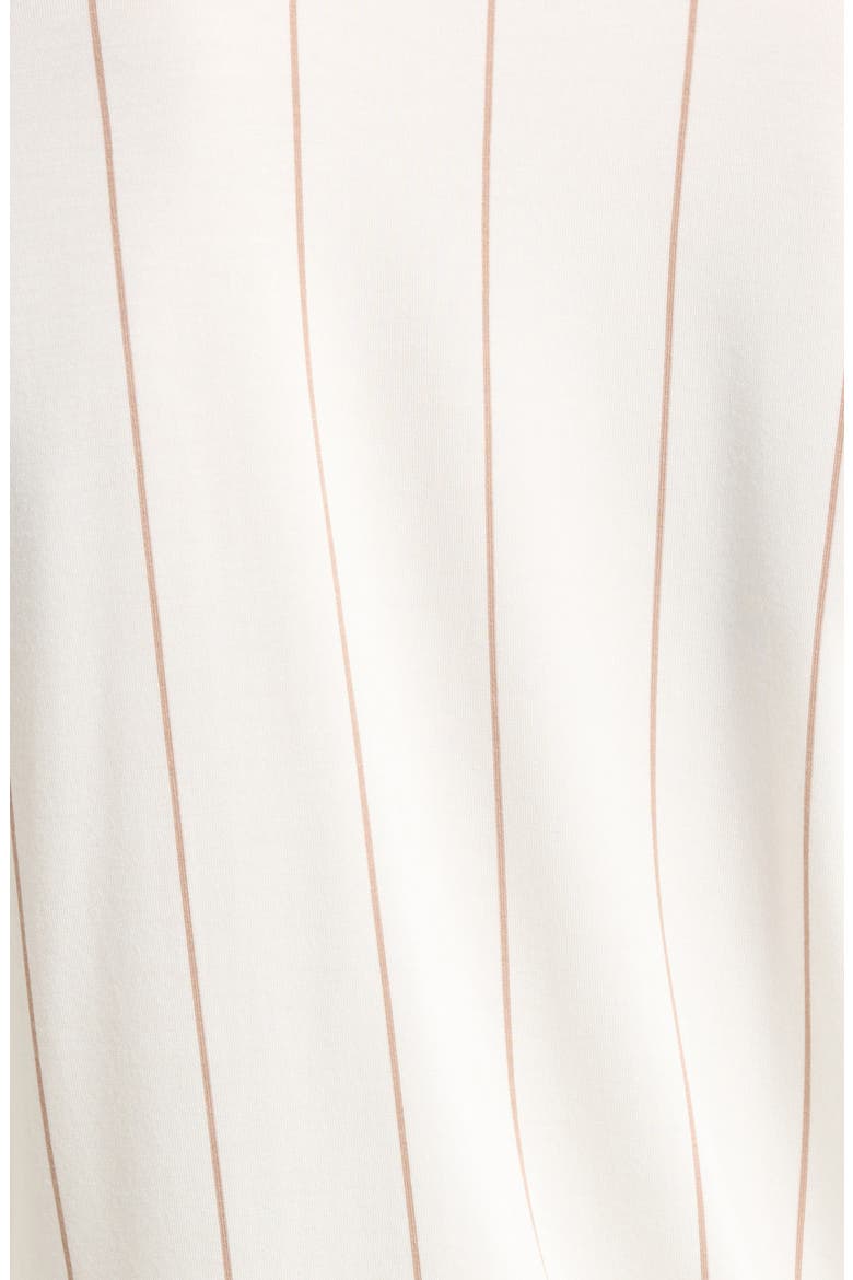 Moonlight Eco Knit Pajamas, Alternate, color, IVORY- TAN CALM PINSTRIPE