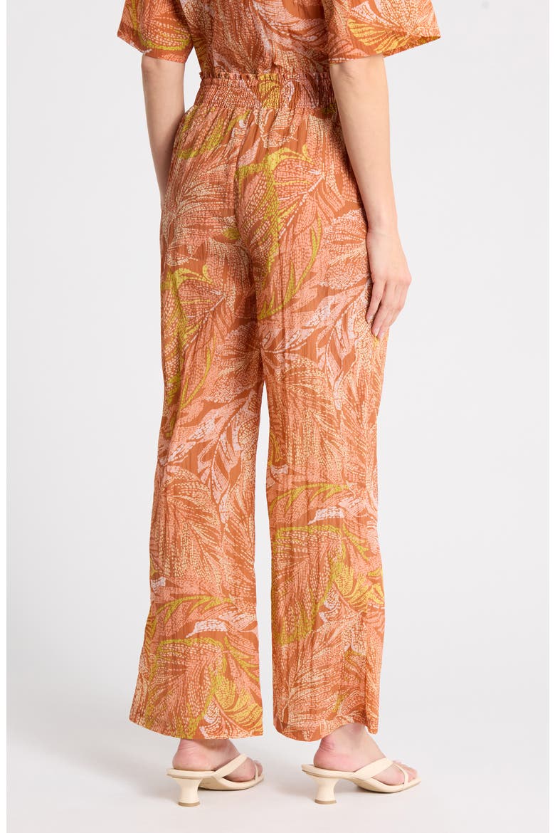 Smocked Wide Leg Pants, Alternate, color, SUNSET