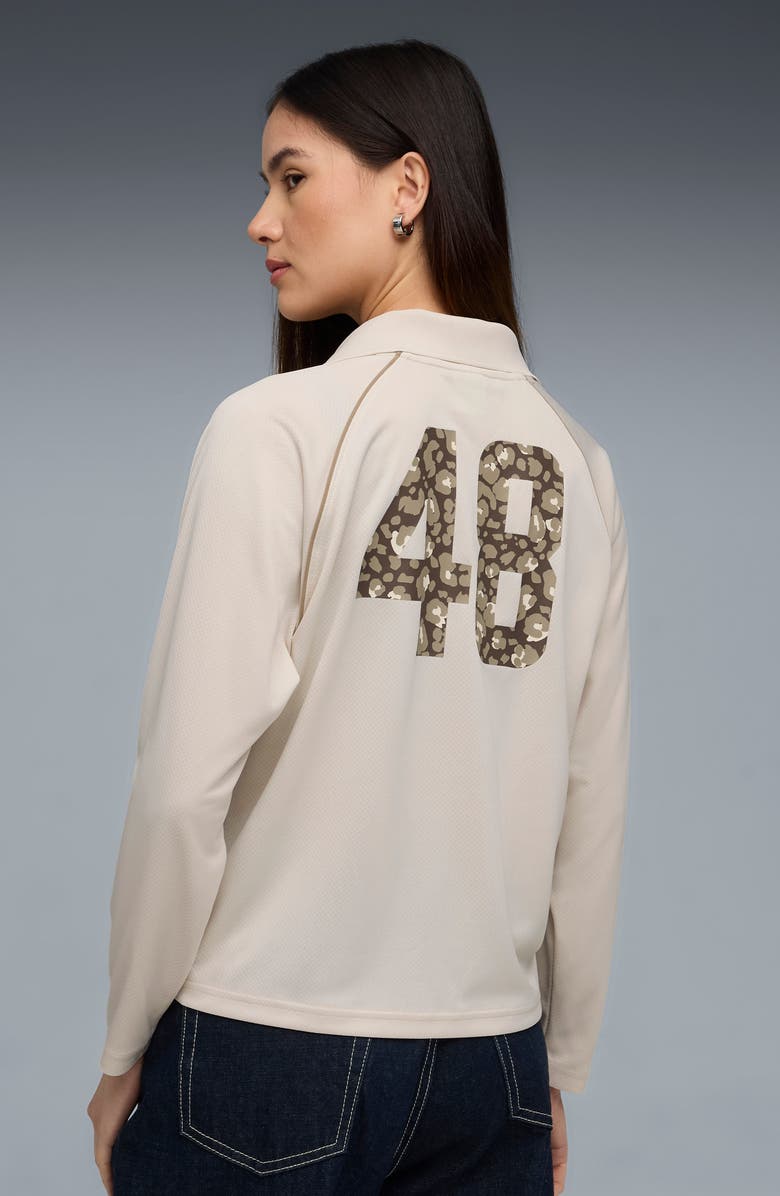 PUMA Essentials Animal Print Logo Pullover, Alternate, color, Alpine Snow