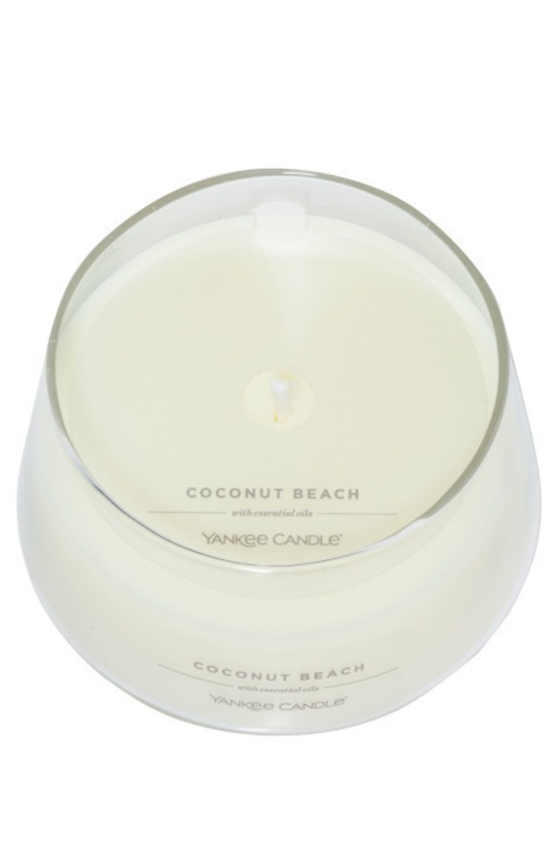 YANKEE CANDLE Coconut Beach Studio Candle with Essential Oils, Set of 2, Alternate, color, White