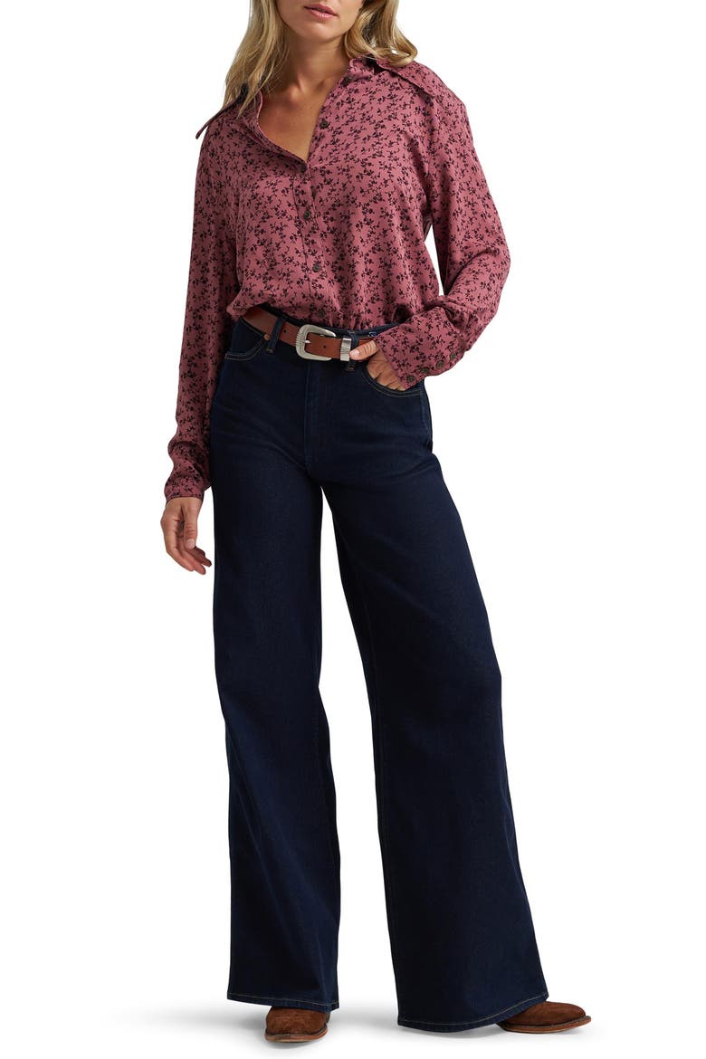 Canyon High Waist Wide Leg Jeans, Alternate, color, DENIM LINES