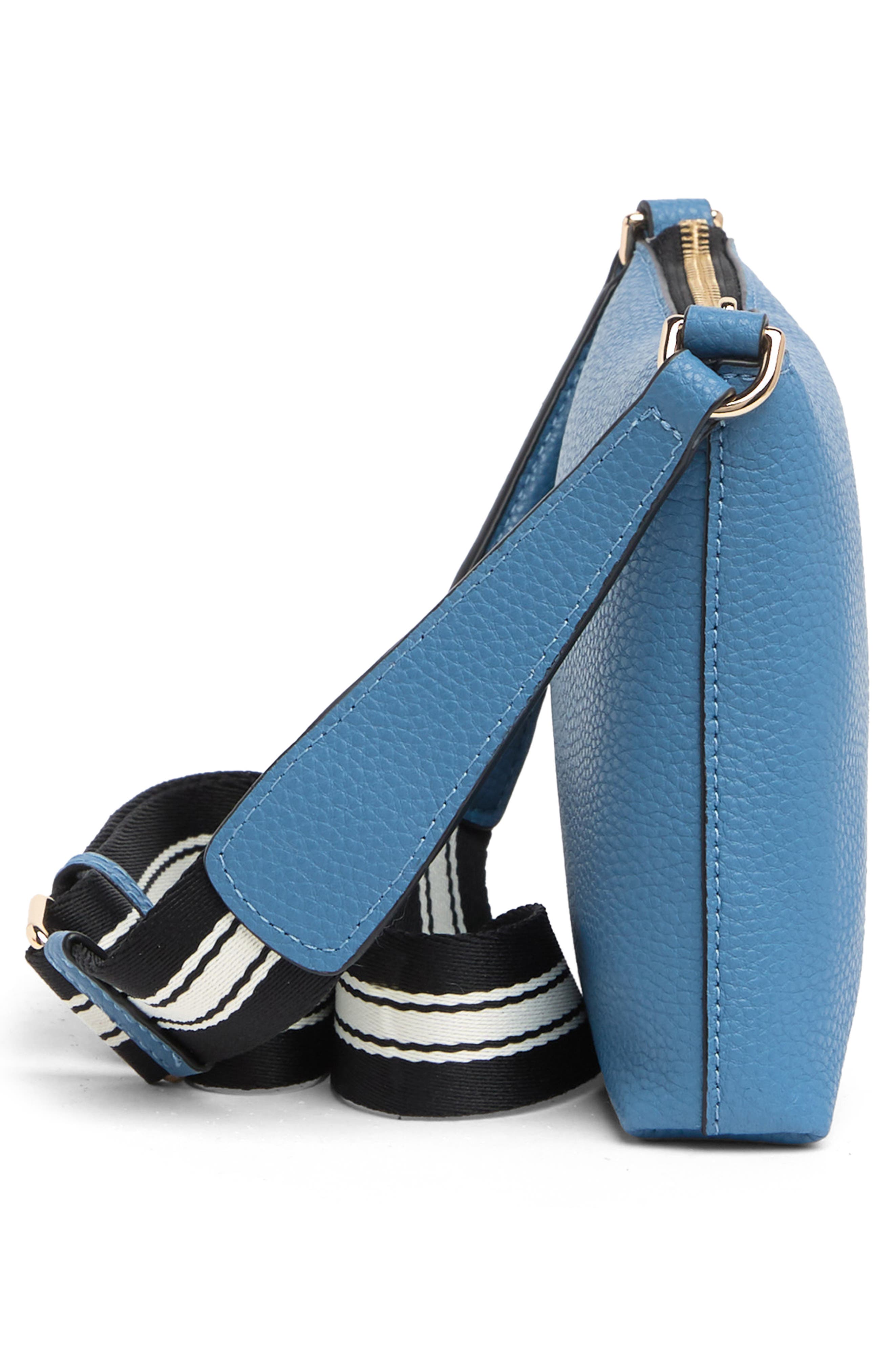 The Cosmo Leather Crossbody Bag, Alternate, color, BLUE HAVEN
