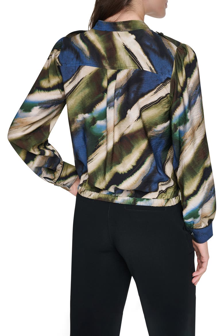 Print Surplice Top, Alternate, color, BRUSHED RIVERSIDE