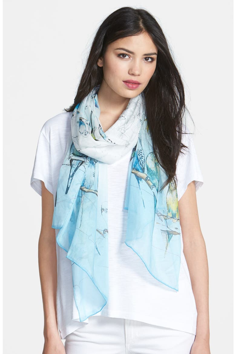'Colourful Canary' Scarf, Main, color, BRIGHT BLUE