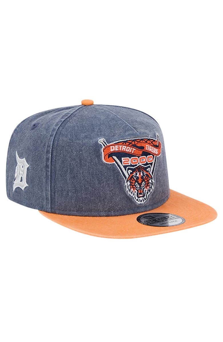 New Era Men's New Era Navy/Orange Detroit Tigers 2000 Pigment Dye Golfer Snapback Hat, Main, color, Navy
