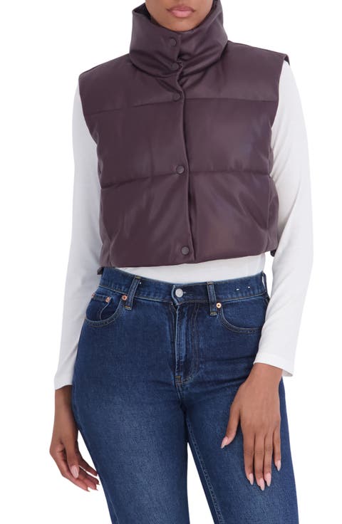 Crop Faux Leather Vest