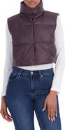 Sebby Crop Faux Leather Vest