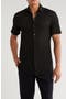 Textured Knit Short Sleeve Button-Up Shirt
