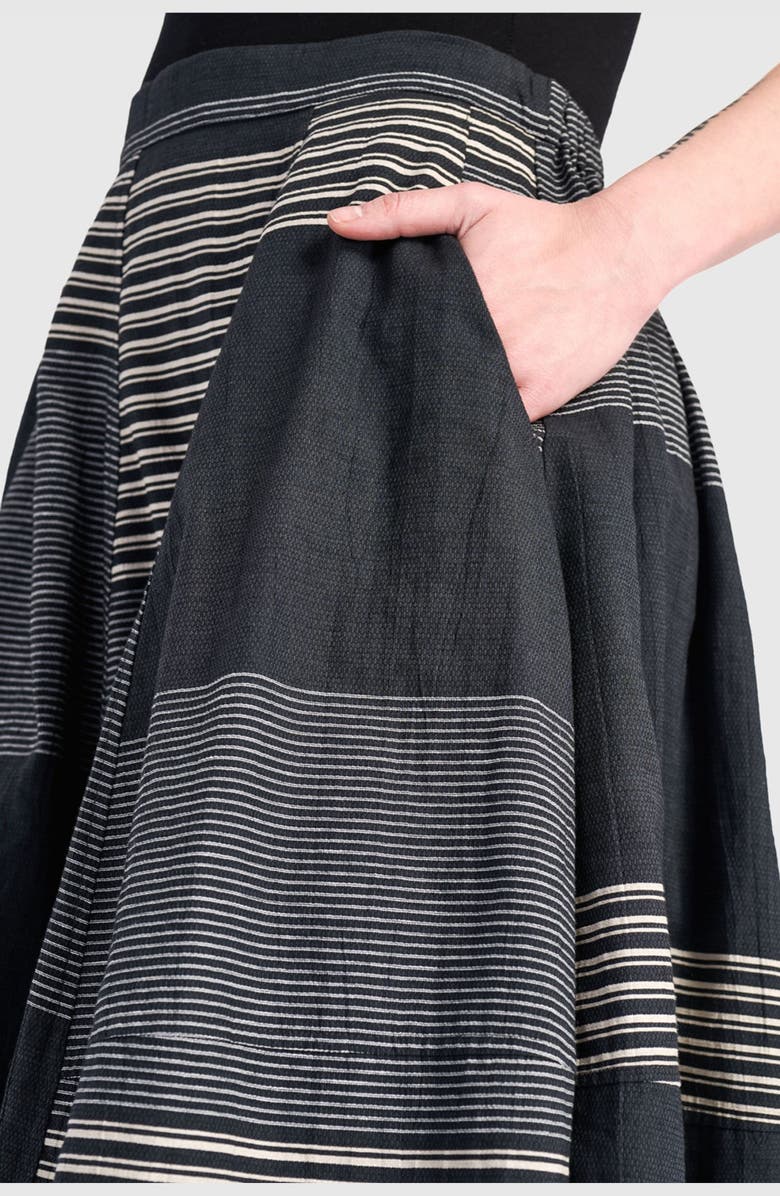 Alembika Twilight Balloon Skirt, Alternate, color, Slate Stripes