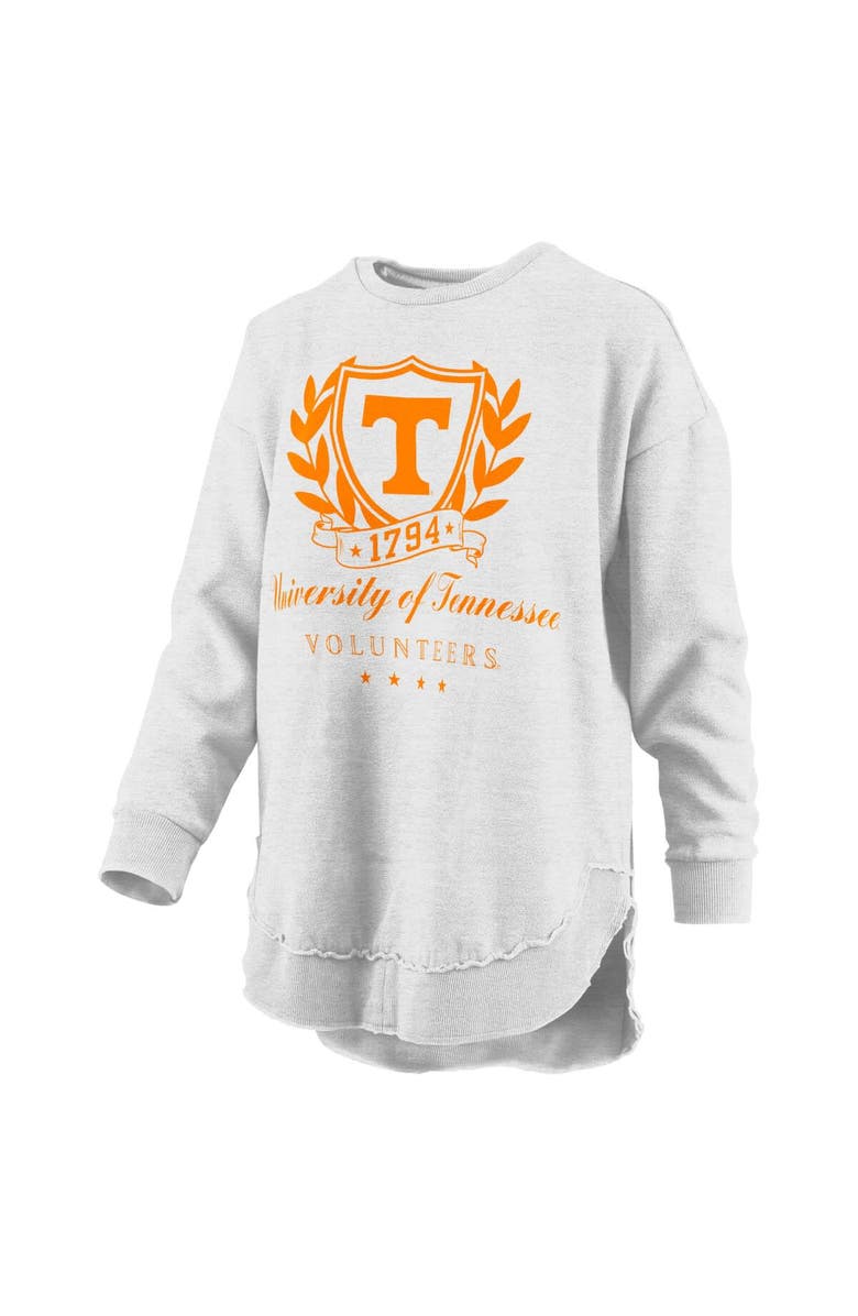 PRESSBOX Women's Pressbox Heather Gray Tennessee Volunteers Field Day Melange Poncho Pullover Sweatshirt, Alternate, color, Heather Gray