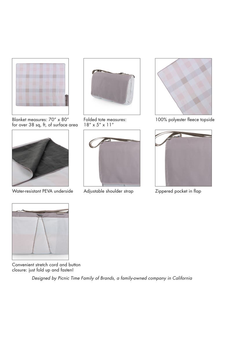 X-Large Outdoor Picnic Blanket Tote Bag, Alternate, color, BEIGE