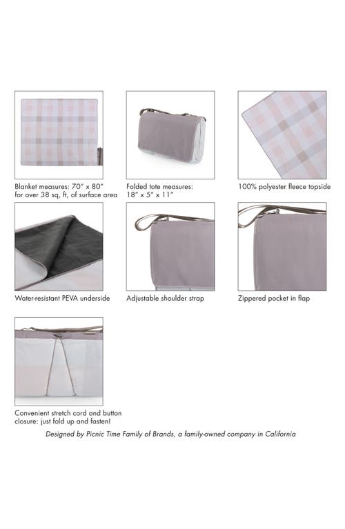 Picnic Time X-large Outdoor Picnic Blanket Tote Bag In Beige