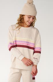Rip Curl Kids' Surf Revival Stripe Cotton Blend Fleece Sweatshirt