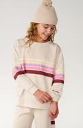 Rip Curl Kids' Surf Revival Stripe Cotton Blend Fleece Sweatshirt