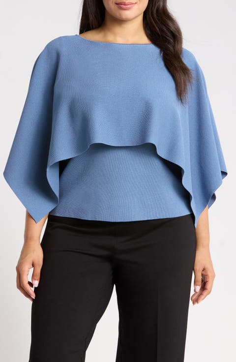Boat Neck Cape Sweater