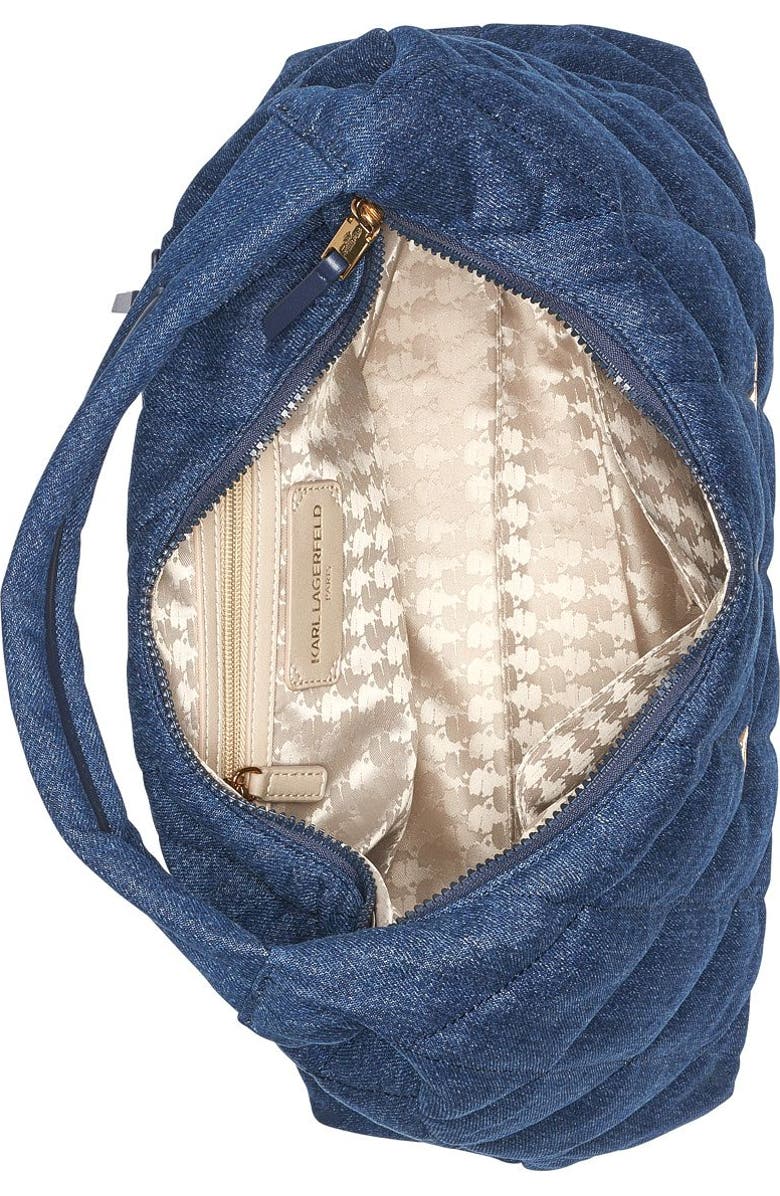 KARL LAGERFELD PARIS Voyage Hobo, Alternate, color, Washed Denim