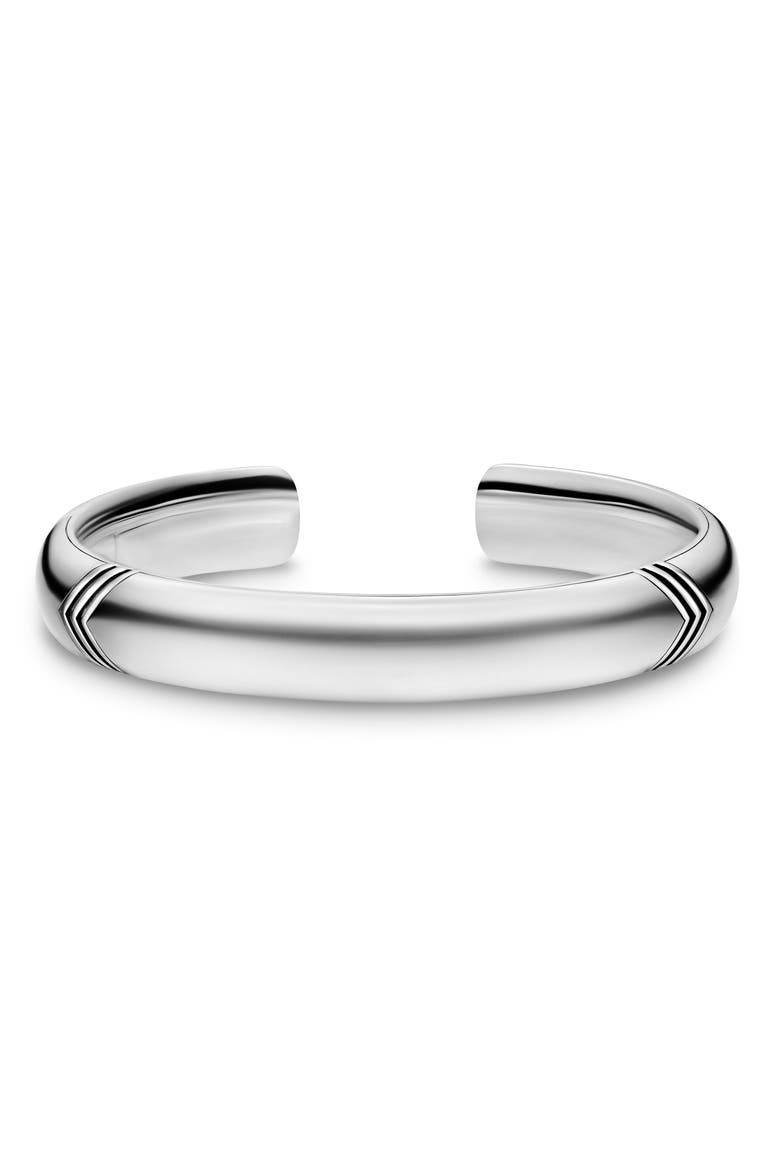 Chevron Bold Cuff Bracelet in Sterling Silver, 12mm, Alternate, color, SILVER