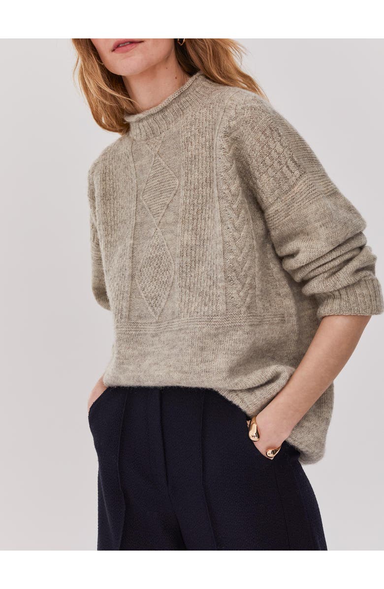 Celtic & Co. British Wool Gansey Sweater, Alternate, color,