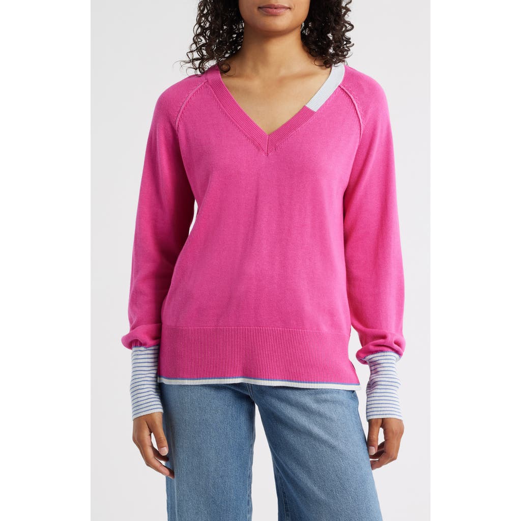 Hatley Cary V-Neck Sweater in Pink  product