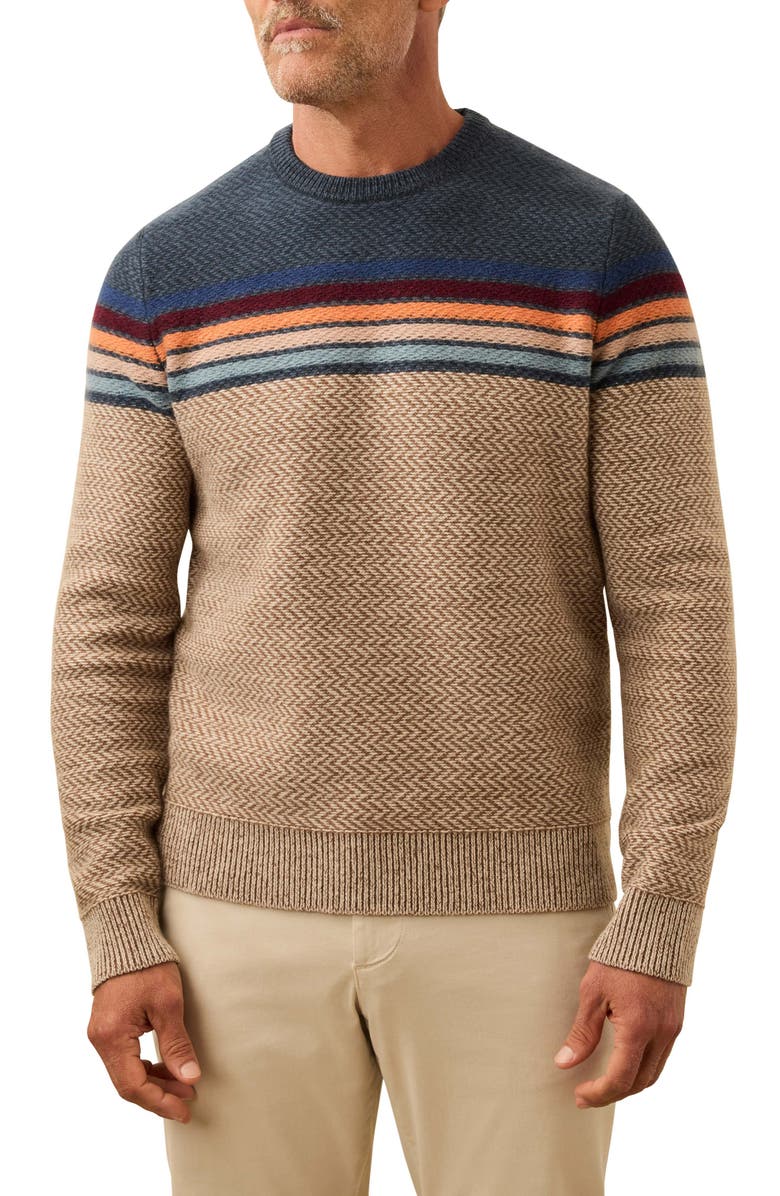 Faherty Donegal Crewneck Wool Sweater, Main, color, Twilight Sky Ombre