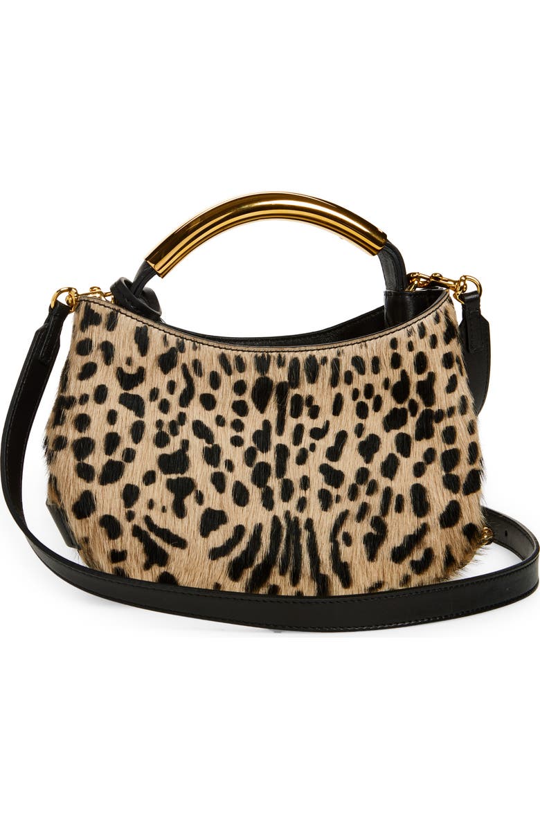 Moschino Handle Me Genuine Calf Hair Top Handle Bag, Alternate, color,