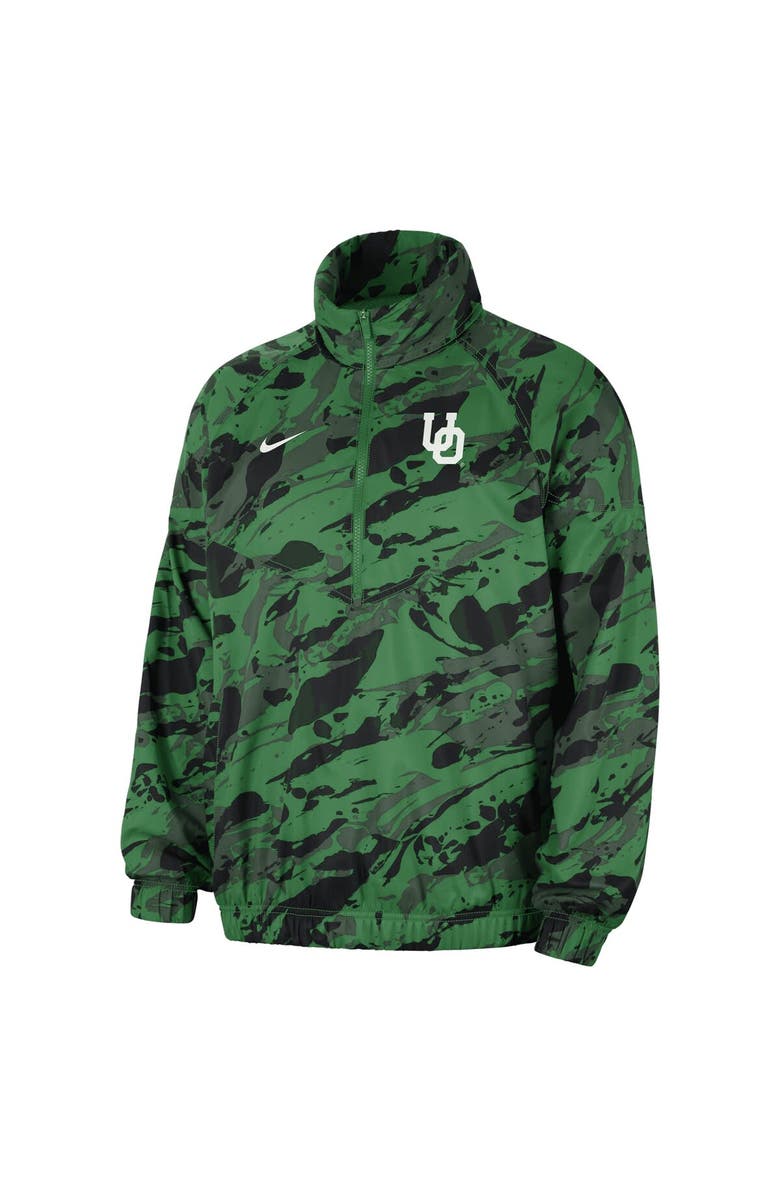 Nike Men's Nike  Green Oregon Ducks Anorak Half-Zip Jacket, Alternate, color, 