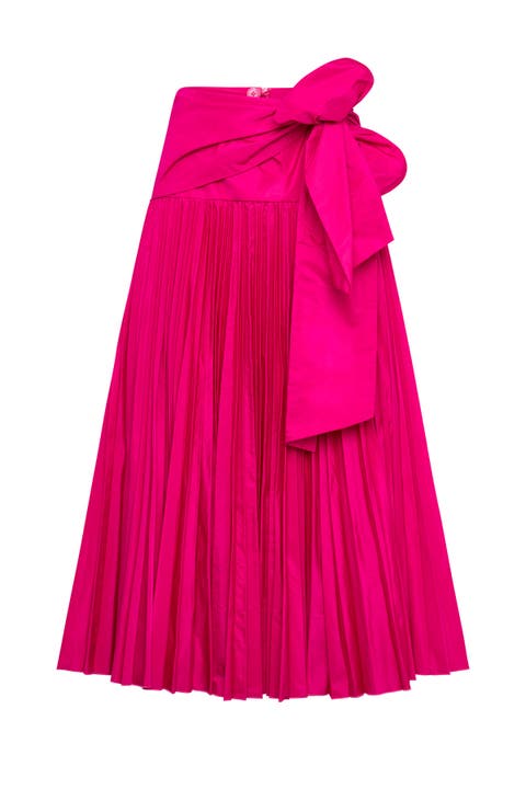 Taffeta Skirt With Bow Tie