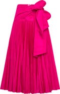 Maison Common Taffeta Skirt With Bow Tie