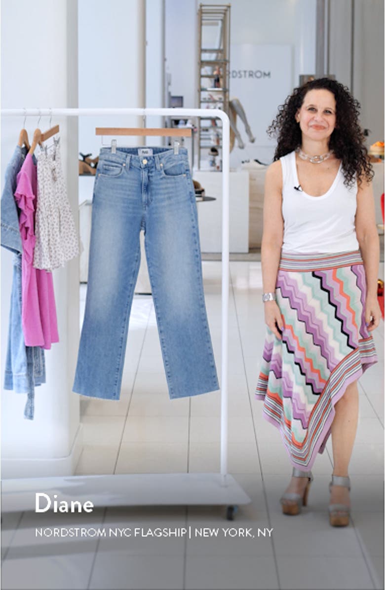 Courtney Raw Hem High Waist Ankle Flare Jeans, sales video thumbnail