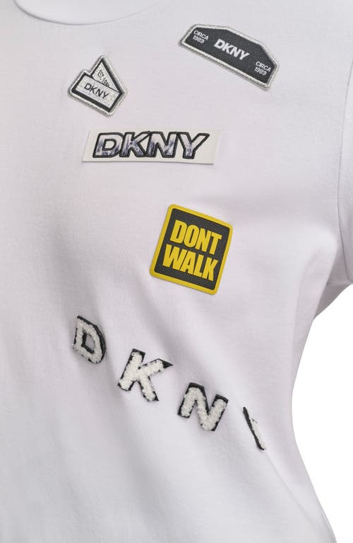 Dkny Pins & Patches T-shirt In White