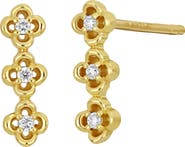 Bony Levy Mykonos 18K Yellow Gold Diamond Quatrefoil Stud Earrings