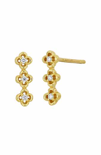 Bony Levy Mykonos 18K Yellow Gold Diamond Quatrefoil Stud Earrings