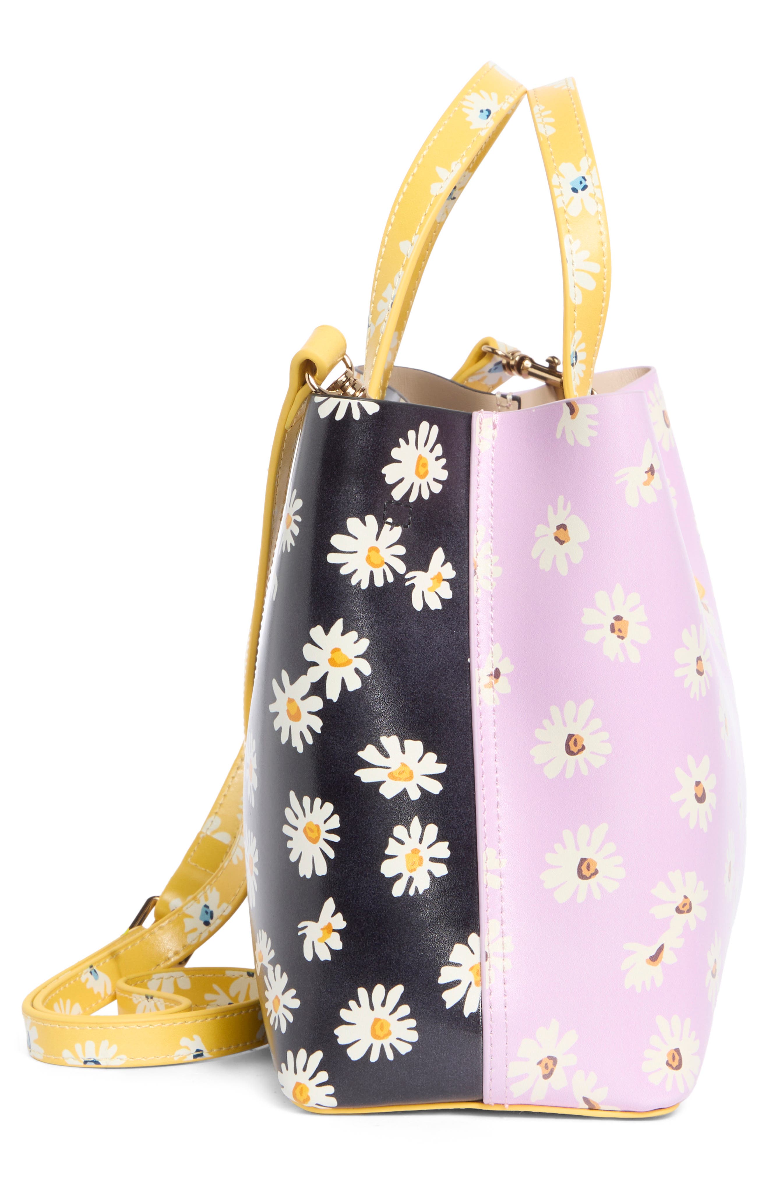 Kurt Geiger London Hampstead Small Tote, Alternate, color, Lavender/ Black Multi