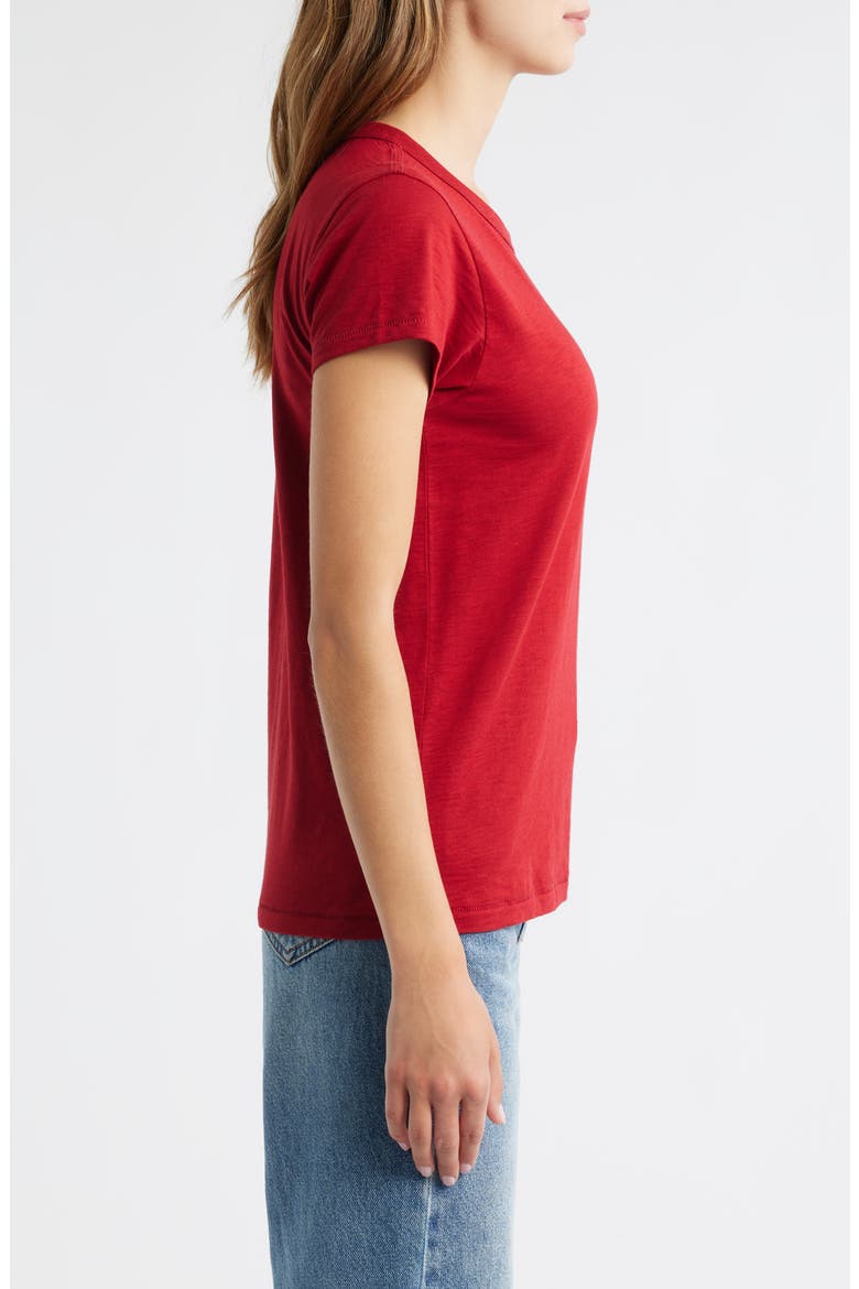 The Slub Cotton T-Shirt, Alternate, color, RUBY