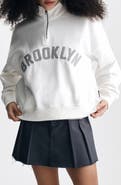 Brooklyn Industries Brooklyn Oversize Half Zip Cotton Sweatshirt
