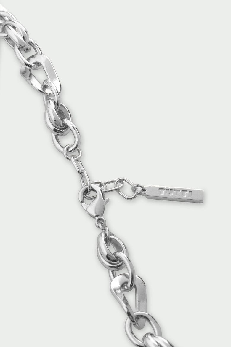 Wave Chain Necklace, Alternate, color, Silver