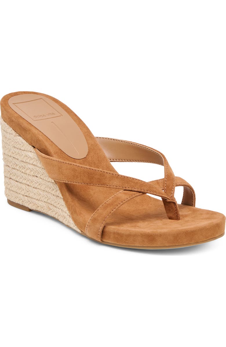 Dolce Vita Helan Espadrille Wedge, Main, color, Brown Suede