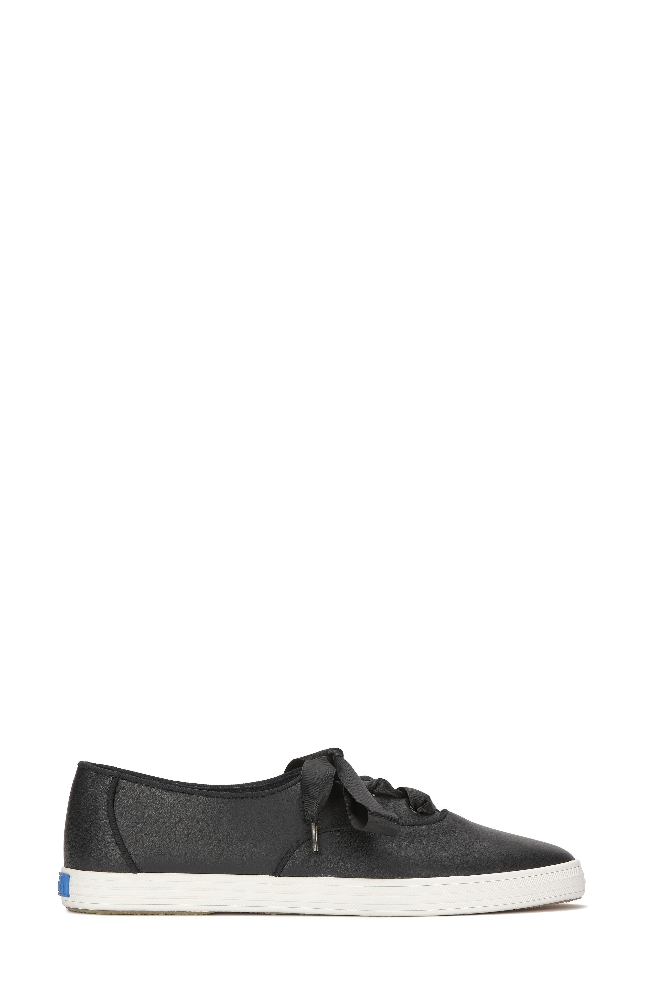 Champion Leather Sneaker, Alternate, color, BLACK