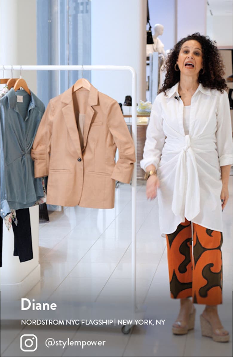 Khloe Ruched Sleeve Blazer, sales video thumbnail