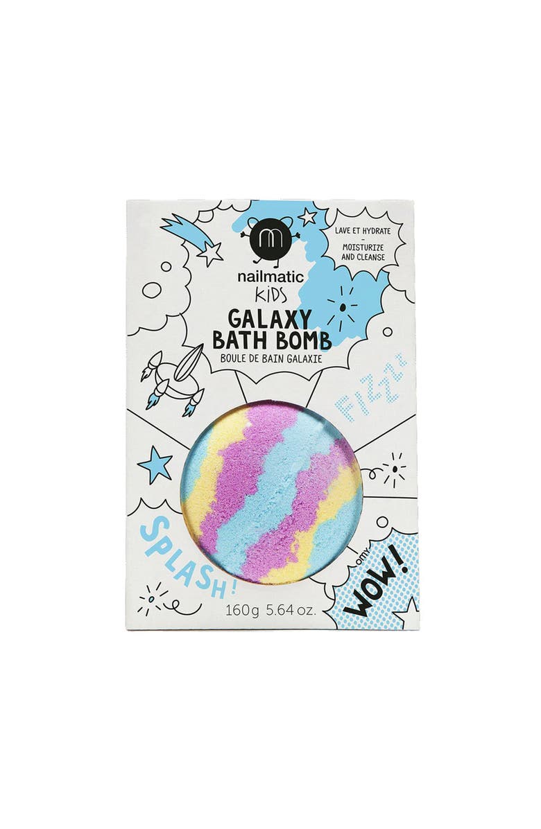 nailmatic Bath Bomb For Kids Galaxy, Main, color, Original Blue Yellow