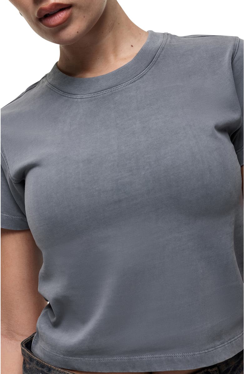 Good For Nothing Scribble Grey Baby Tee, Alternate, color,