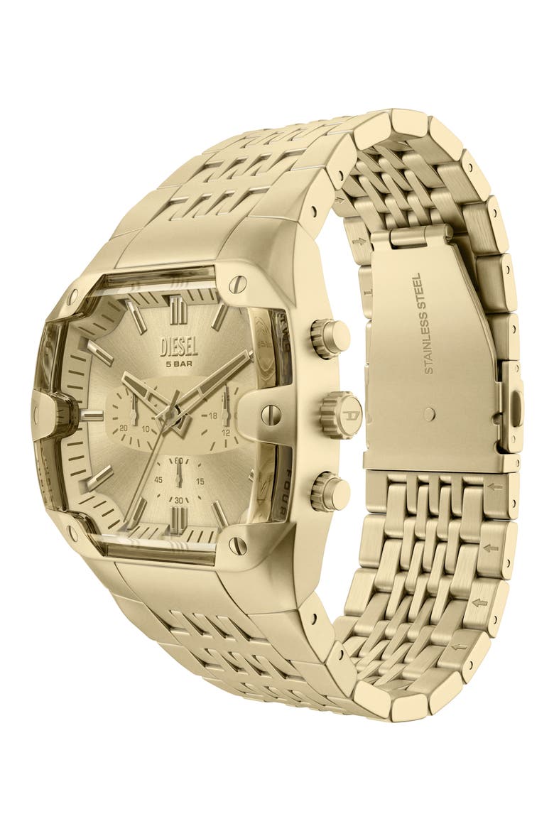 Spiked Cushion Bracelet Watch, Alternate, color, GOLD