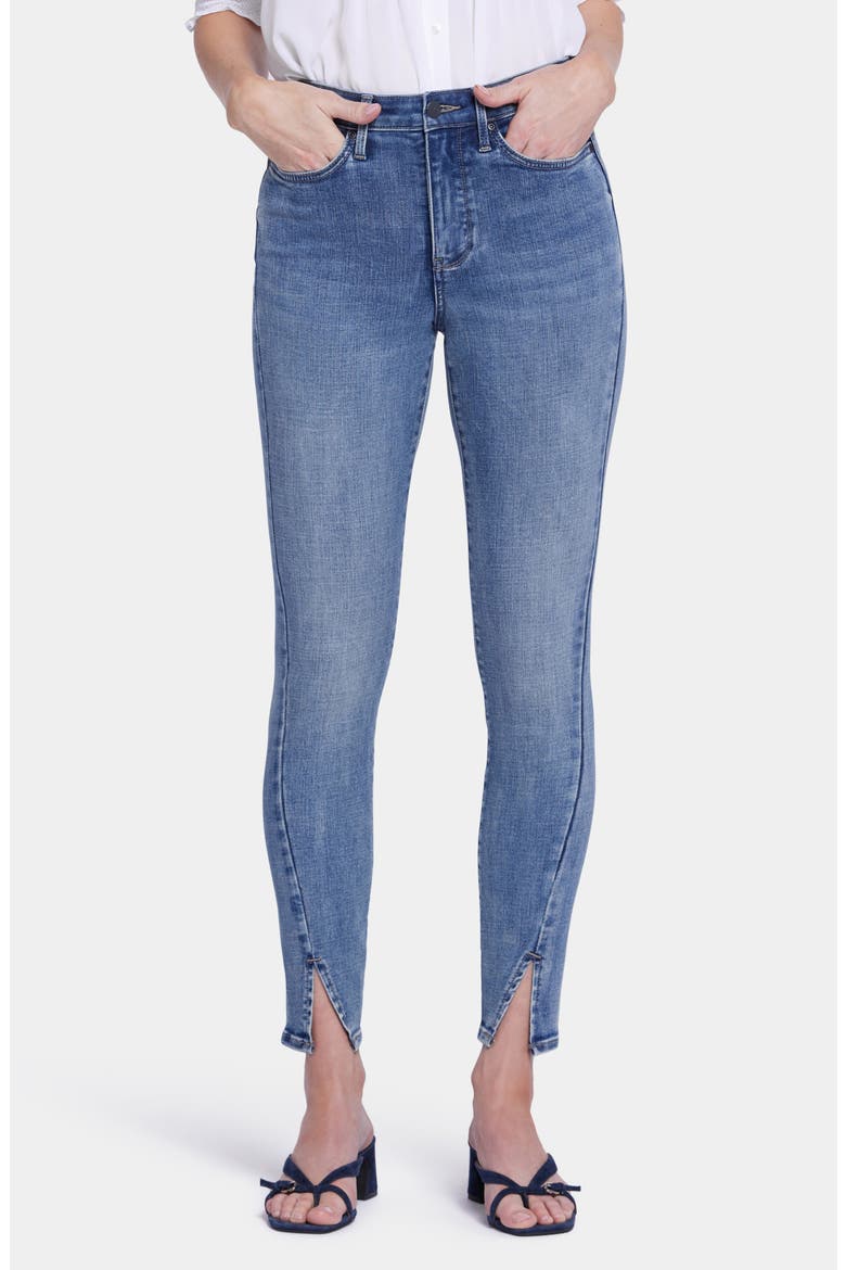 Ami Twist Seam High Waist Skinny Jeans, Main, color, SANDYBEACH