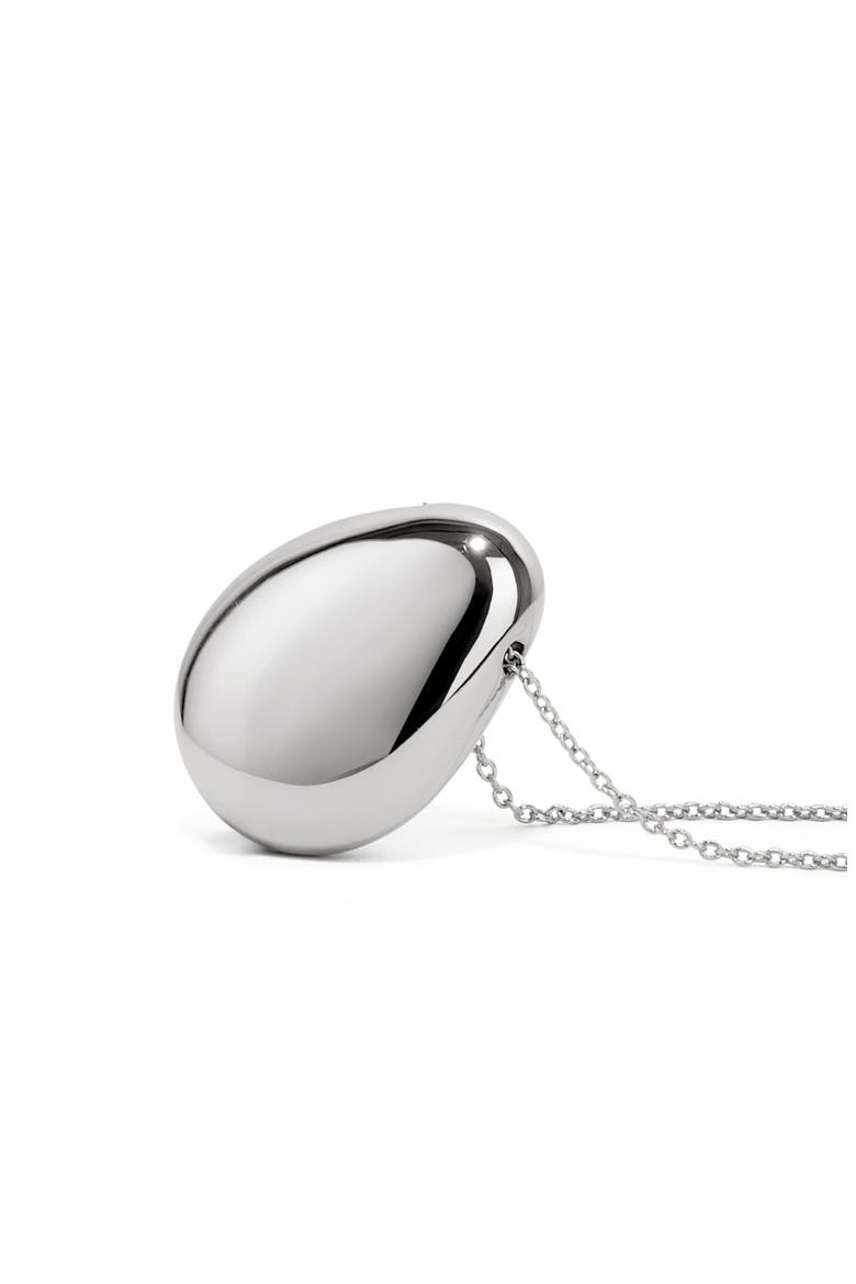 Pendant Necklace - Pebble, Alternate, color, Silver