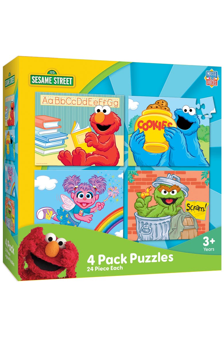 Sesame Street 24pc Puzzles 4-Pack, Main, color, Multicolor