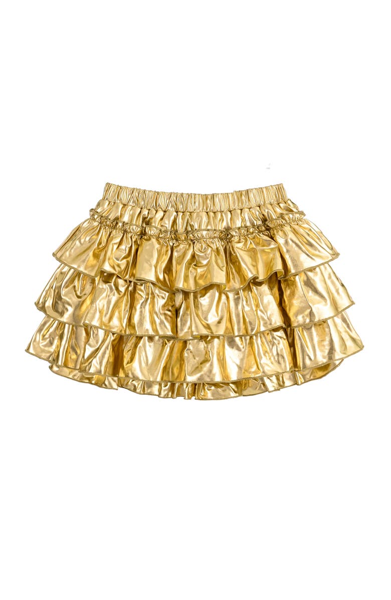 Mimi Tutu Tiered Mini Skirt, Main, color, Gold